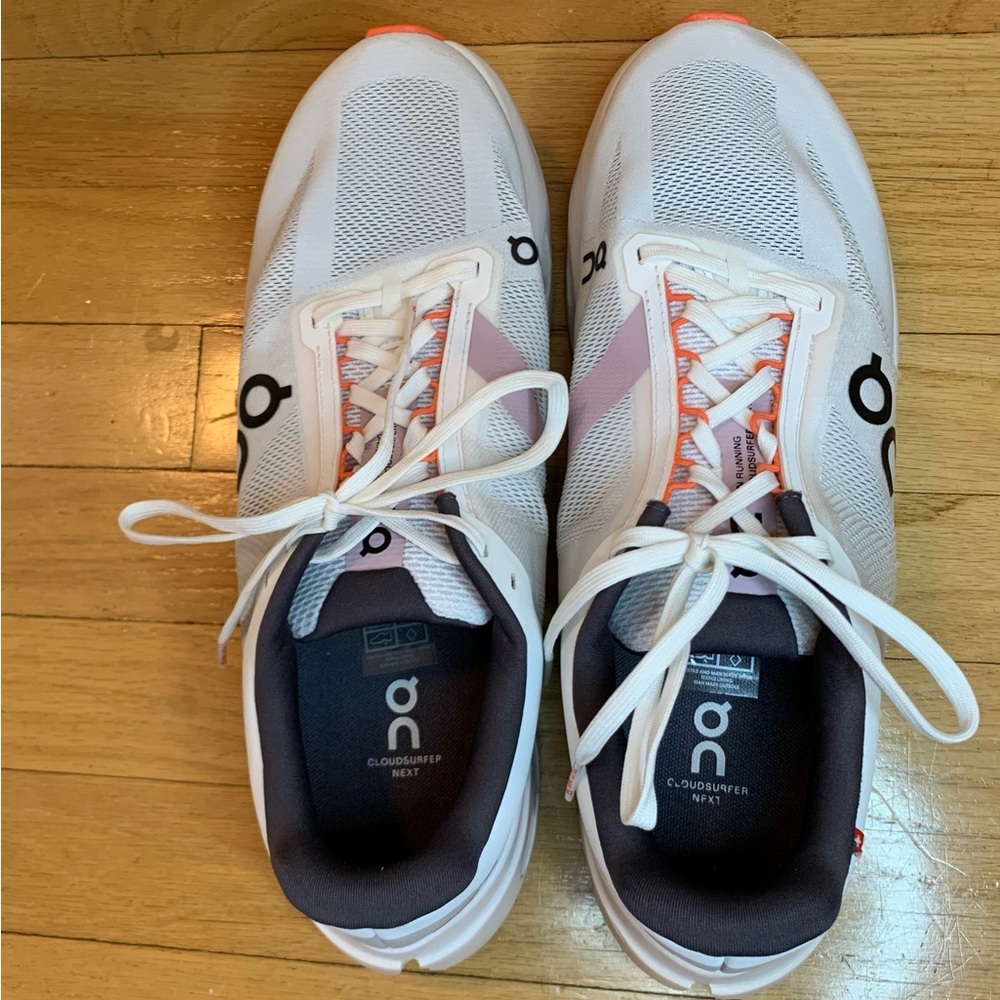On Running Cloudsurfer Next Women's Sneakers in White / Flame - Size 12 - Picture 9 of 9